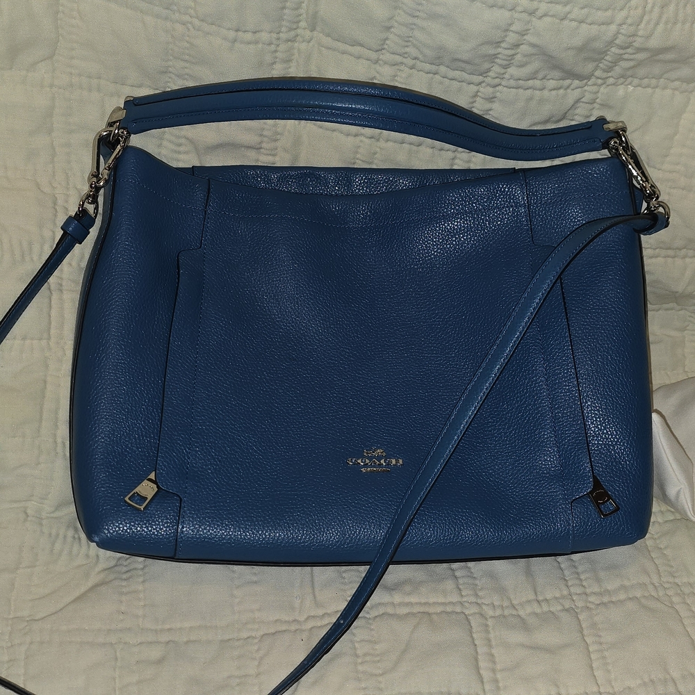 Coach Blue Leather Shoulder Bag